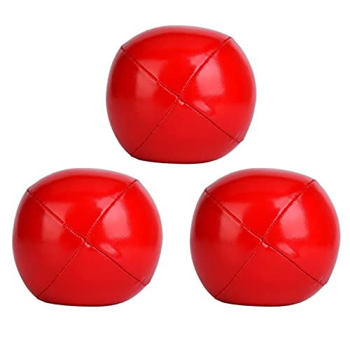 equlup 3PCS Jonglierbälle PU Jonglierbälle Wasserdichtes Jonglierball-Kit Leichte Jonglierbälle Für Anfänger Und Profis(Rot) von equlup