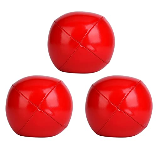 equlup 3PCS Jonglierbälle PU Jonglierbälle Wasserdichtes Jonglierball-Kit Leichte Jonglierbälle Für Anfänger Und Profis(Rot) von equlup