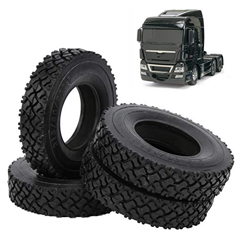 equlup 4 Stück 20 mm breite RC-Reifen für Straßenautos, RC-Gummireifen-Set, Radreifen fürTamiya Traktor-LKW, 1/14 RC-Auto-Gummireifen equlup 4 Stück 20 mm breite RC-Reifen für Straßenautos, RC-Gummireifen-Set, Radreifen fürTamiya Traktor-LKW, 1/14 RC-Auto-Gummireifen von equlup