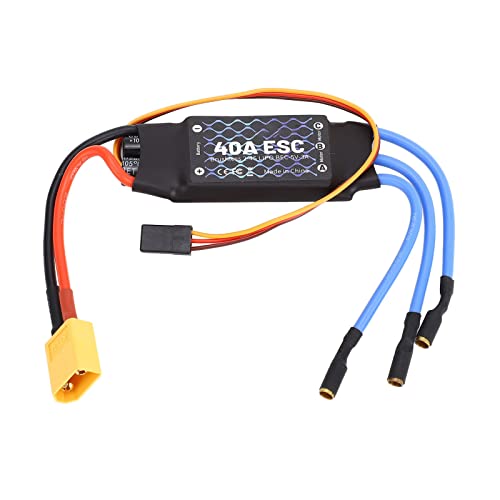 equlup 40A bürstenloser ESC, 5 V 3a 2s bis 4s Lipo 3,5 mm Gold Bananenmotor XT60 männlicher Strompflegel bürstenloser ESC für RC Fixed Flügelflugzeug Small Quadrotor equlup 40A bürstenloser ESC, 5 V 3a 2s bis 4s Lipo 3,5 mm Gold Bananenmotor XT60 männlicher Strompflegel bürstenloser ESC für RC Fixed Flügelflugzeug Small Quadrotor von equlup