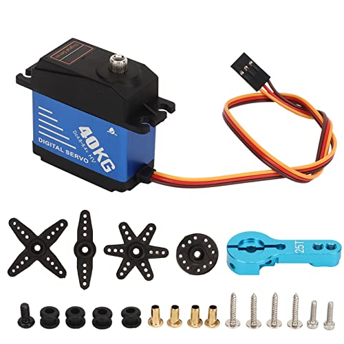 equlup 40KG Servo, Water Proof Digital Servo High Torque RC Servo with 25T Servo Arm Accessories with Dual Ball Bearings for 1/10 1/8 RC Cars Ships Robots equlup 40KG Servo, Water Proof Digital Servo High Torque RC Servo with 25T Servo Arm Accessories with Dual Ball Bearings for 1/10 1/8 RC Cars Ships Robots von equlup