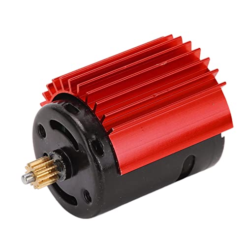 equlup 45 mm/1,8 Zoll 370 Motor Kühler, 52000 U/min Hochgeschwindigkeits -RC -RC -Torsion gebürsteten Motor Austausch für WPLD12 RC -Auto -Upgrade -Teile (Rot) von equlup