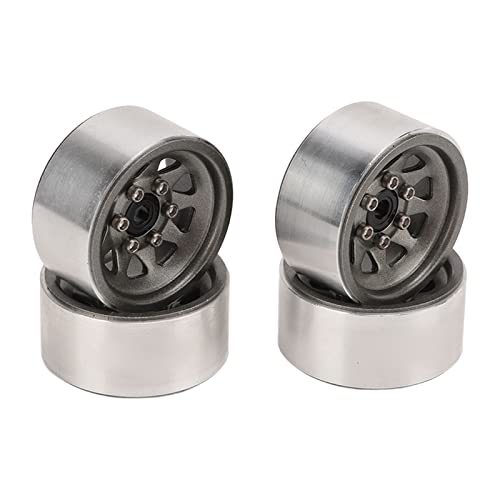 equlup 4pcs RC Aluminiumlegierung 1,0 Beadlock Wheel Felgen für 1/24 RC Crawler Car SCX24 RäderUpgrades RC Wheel Hub Austausch (Du färbte) von equlup