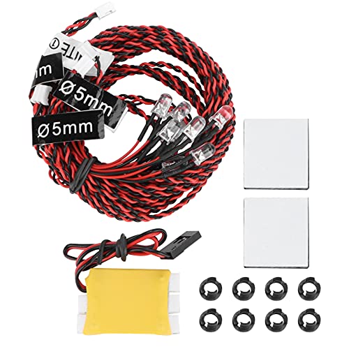 equlup 8 LED RC Light Kit, 8pcs LED -Blitzlicht Nacht Fluglichter Kit Flugzeug Außenbeleuchtungsdekoration für RC -Flugzeugflugzeugflugzeug Flugzeugflugzeug von equlup