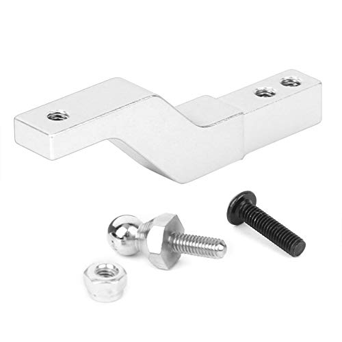 equlup Anhängerhaken, 50 mm/2 Zoll Anhängerkupplungsempfänger aus Aluminiumlegierung mit Schraube für RC Crawler (Silber TRX4-05S) von equlup