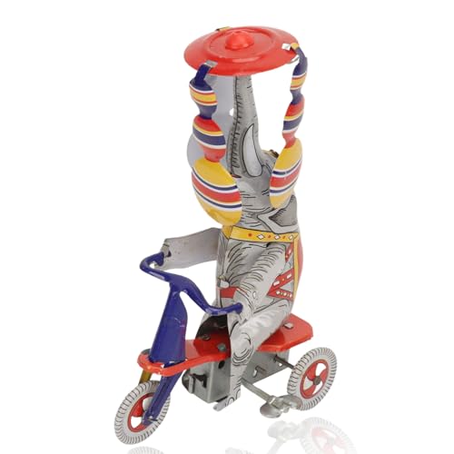 equlup Aufziehspielzeug, Retro-Eisen, handgefertigter Elefant auf Dreirad, Uhrwerk-Spielzeug, Elefant auf Dreirad, Blechspielzeug, Aufziehspielzeug für equlup Aufziehspielzeug, Retro-Eisen, handgefertigter Elefant auf Dreirad, Uhrwerk-Spielzeug, Elefant auf Dreirad, Blechspielzeug, Aufziehspielzeug für von equlup