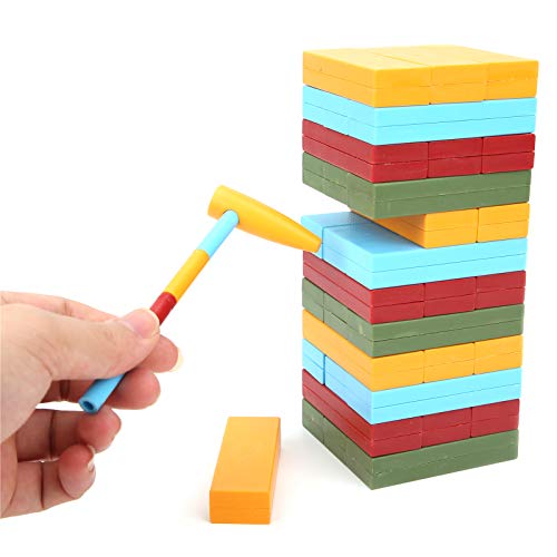 equlup Blockiert Stapels piel, Kinder pädagogische Plastik blöcke Stapeln Spiel Tumbling Tower Balancing Board Set für Kinder über 3 Jahre alt von equlup