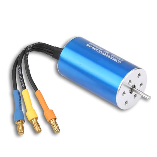 equlup Bürstenloser Motor, 2445 5400KV 4-polig, sensorlose bürstenlose Motorwelle, RC-Elektromotoren, Teile für 1/16 1/18 RC-Modellauto equlup Bürstenloser Motor, 2445 5400KV 4-polig, sensorlose bürstenlose Motorwelle, RC-Elektromotoren, Teile für 1/16 1/18 RC-Modellauto von equlup