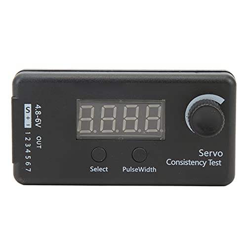 equlup Digitaler Servo -Tester, 3 Modi Genauigkeit Schwarzer Plastikservo -Konsistenzprüfer für RC -Hubschrauberersatz für RC Hubschrauberflugzeugauto von equlup