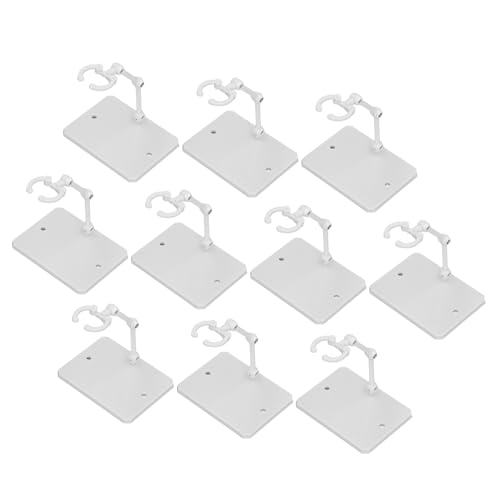 equlup Figurenmodellständer, 10pcs Kunststoff Hochstabilität Abbildung zeigt Halter Basismodell -Anzeigeständer Sammelanlage Speicher für 6 -Zoll -unterschiedliche Aktionen (Weiß) von equlup