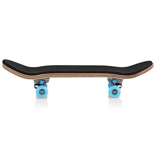 equlup Fingerboards, 1 Stück Griffbrett aus Ahornholzlegierung, Fingerskateboards mit Box, kreatives Bewegungsset für die Fingerspitzen zum täglichen Spielen und Entspannen (Hellblau) von equlup