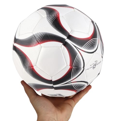 equlup Fußballkugel, Standard -Fußball -PVC -FußballpvC -Football -Fußball -Doppelschicht -Explosions -Proof -Fußball für den Innenraum im Freien für Teenager Erwachsene (4) von equlup