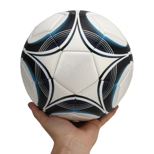 equlup Fußballkugel, Standard -Fußball -PVC -FußballpvC -Football -Fußball -Doppelschicht -Explosions -Proof -Fußball für den Innenraum im Freien für Teenager Erwachsene (4) von equlup