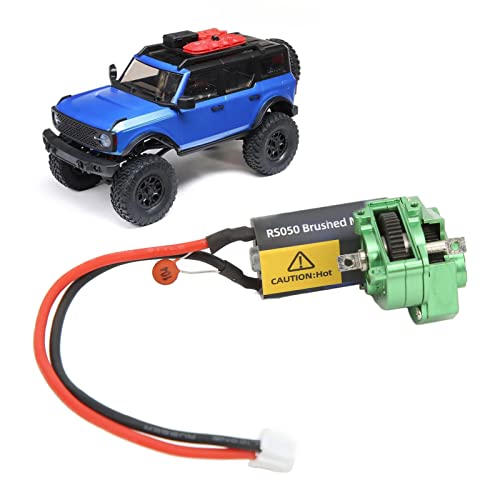 equlup Getriebe-Kasten-Motor, RC-Teile Hobbyfans Getriebe-Getriebe Kasten Aluminium Legierung Motor versiegelt Getriebe-Box mit 66T gebürstet für Axial SCX24 1/24 RC Auto (Green) von equlup