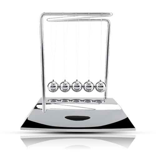equlup Große Perlen Newtons Cradle Balance Bälle Schreibtischspielzeug, 7,28 x 4,72 x 7,87 Zoll Stahlphysik -Wissenschaft Pendel Ornamente Spielzeug mit 5 Bällen für Schreibtischbüro equlup Große Perlen Newtons Cradle Balance Bälle Schreibtischspielzeug, 7,28 x 4,72 x 7,87 Zoll Stahlphysik -Wissenschaft Pendel Ornamente Spielzeug mit 5 Bällen für Schreibtischbüro von equlup