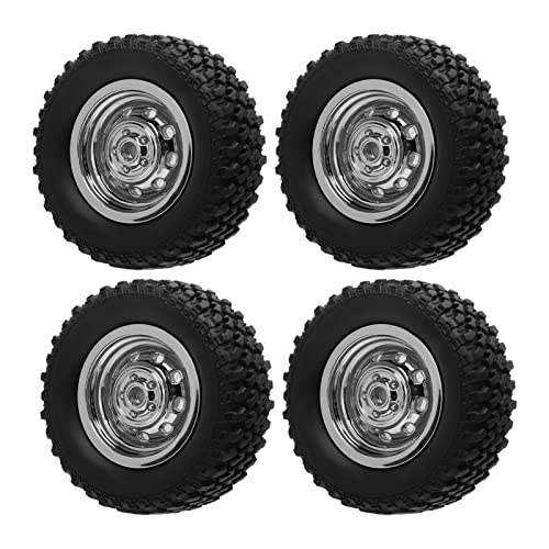 equlup Gummireifen und Kunststofffelgen, 4 Stück RC-Auto-Radreifen, Original-RC-Spielzeugauto-Reifen, Ersatzteile für MN78 RC-Autos 1/12 von equlup