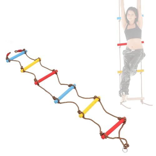 equlup Kletterseilleiter, 210 cm Multilayer Nylon Seilstabilität Gute Griffstärke Kinderkriechseil Leiter Spielplatz Swing Seilleiter für Innenhof, Garten im Freien oder Camp equlup Kletterseilleiter, 210 cm Multilayer Nylon Seilstabilität Gute Griffstärke Kinderkriechseil Leiter Spielplatz Swing Seilleiter für Innenhof, Garten im Freien oder Camp von equlup