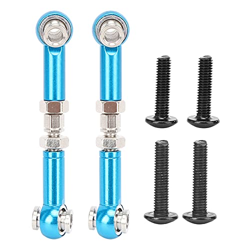 equlup Lenkgestängestange, 2 Stück Metallenden Servoverbindungsstange 42 bis 52 mm vorderer oberer Aufhängungsarm Lenkgestängestangenverbindung Passend für WLtoys 1/14 144001 RC Car von equlup