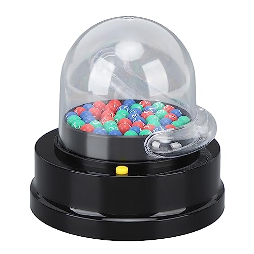 equlup Lotto -Ballmaschine, Electric Shake Lucky Ball Machine Bingo -Maschine Käfig tragbarer Mini glücklicher Nummern Lotterie Shaker für Spielpartypreise von equlup