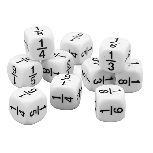 equlup Mathematikwürfel, 20 PCs 16mm Bildungsfraktion Würfel Bruchsymbole Würfel Mathematical Arithmetic Lehre für Mathematikpraxis, Weiß, Weiß equlup Mathematikwürfel, 20 PCs 16mm Bildungsfraktion Würfel Bruchsymbole Würfel Mathematical Arithmetic Lehre für Mathematikpraxis, Weiß, Weiß von equlup