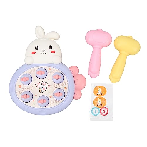 equlup Mole Pounding Game, Cartoon Bunny Carroty Style Hämmern pochendes Spielzeug sicheres Glättung Stabiler interaktiver Bildungsspielzeug für über 3 Jahre alte Familienausbildung (Purple) von equlup