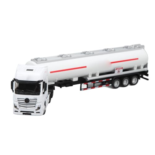 equlup Öltanker LKW, 1 bis 50 Traktoranhänger Spielzeugwagen Modell Spielzeug Sanitärwagen Auto Modell Transportfahrzeuge abtrennbare Öltanker für Jungen Mädchen Spielen (Weiß) von equlup