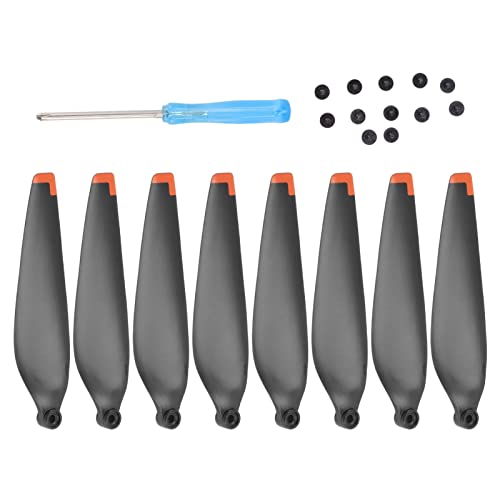 equlup Propeller für Mini3 PRO, 2 Paar 76 mm/3 Zoll 6030 Drohnen-Propeller-Propellerblätter, geräuscharme Propellerblätter, Ersatz für Mini3 PRO (Orangefarbene Ränder) von equlup