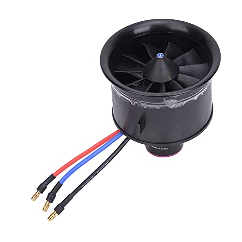 equlup RC Aircraft Lüfterpropeller, 64mm 11 Blattlüfterpropellerrohr mit bürstenloser Motor Anti -Interferenz RC Elektrisch geleitet Motor für Flugzeugzubehör (Kv3500 4S EDF 64 Curchase) von equlup