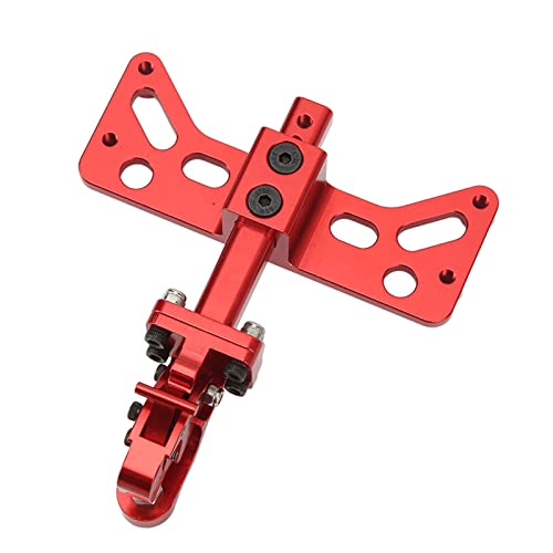equlup RC -Anhänger -Haken -Rack, Aluminiumlegierung verstellbare Anhängerkupplungshalterung RC Crawler Car Upgrade -Teile für SCX6 1/6 (Rot) von equlup