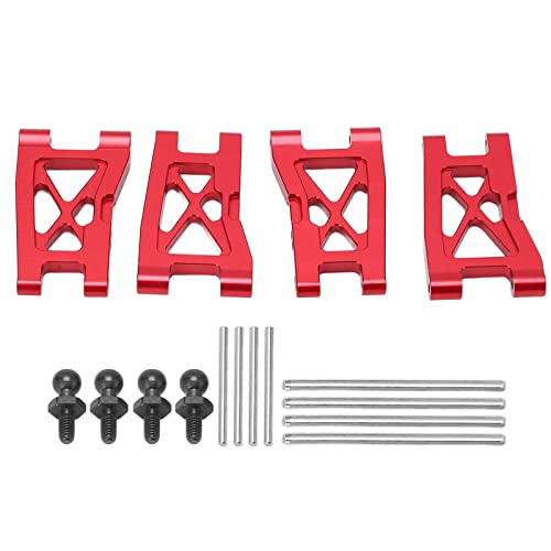 equlup RC -Aufhängungarm, Metall vorne und Hinterradhalsarm Set Leichtes RC -Auto -Upgrade -Teile für Latrax Teton 1/18 Fernbedienungsauto (Rot) von equlup
