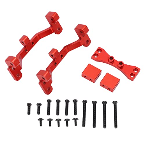 equlup RC Auto Modifikation Spurstange CNC Zugstange Servo Halterung für MN 99S D91 D90 1/12 RC Auto Metall Spurstange Zugstange Basis (Red) von equlup