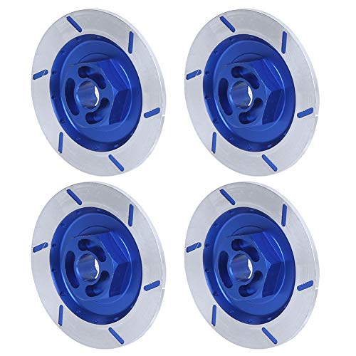 equlup RC -Autorbremsscheibe, Aluminiumlegierung 1/10 High Simulation RC Car Wheel Hubs Adapter Spacer Bremsscheiben -Upgrade -Teile für Hsp94123 Fernbedienungsmodell (Dunkelblau) von equlup