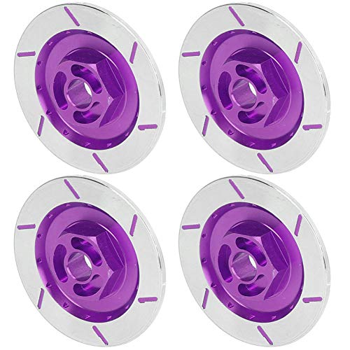 equlup RC -Autorbremsscheibe, Aluminiumlegierung 1/10 High Simulation RC Car Wheel Hubs Adapter Spacer Bremsscheiben -Upgrade -Teile für Hsp94123 Fernbedienungsmodell (Lila) von equlup