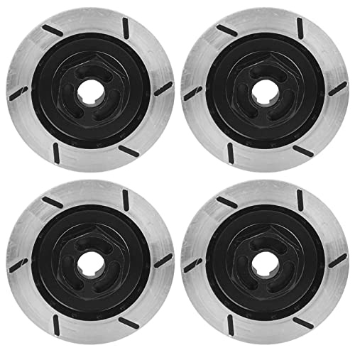 equlup RC -Autorbremsscheibe, Aluminiumlegierung 1/10 High Simulation RC Car Wheel Hubs Adapter Spacer Bremsscheiben -Upgrade -Teile für Hsp94123 Fernbedienungsmodell (Schwarz) von equlup