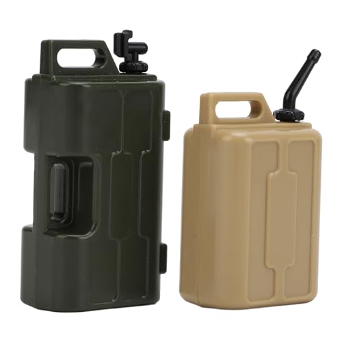 equlup RC -Autosimulation Kraftstofftank, 2pcs Plastikmini -Öl -Dose simulierte Kraftstofftankdekoration für SCX10 1/10 RC Crawler Car Upgrade -Zubehör (Gelb+grün) von equlup