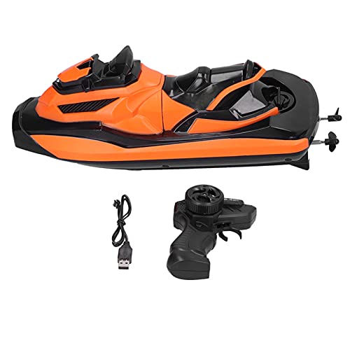 equlup RC -Boot, 2,4g T16B 8,9 x 3,5 x 3,5 Zoll USB -Ladung 1/47 RC Motorboot Boot Speedboat Kit Fernsteuerung Rennschiff Pools Spielzeug für Kinder Erwachsene von equlup