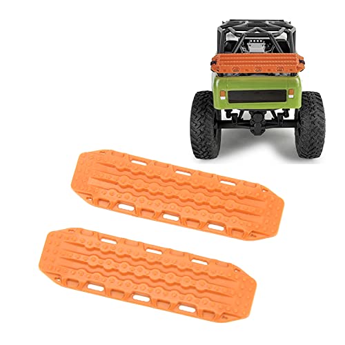 equlup RC Car Escape Board, 1 Paar 68x20x3,5 mm Plastik -Fluchtplatte Sandleiter Nicht -Slip -Board -Simulationsdekoration für 1/18 1/24 Axial SCX24 RC Car (Orange) von equlup