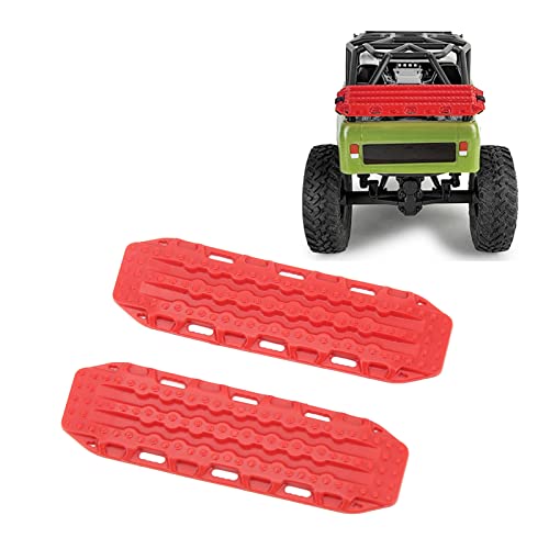 equlup RC Car Escape Board, 1 Paar 68x20x3,5 mm Plastik -Fluchtplatte Sandleiter Nicht -Slip -Board -Simulationsdekoration für 1/18 1/24 Axial SCX24 RC Car (Rot) von equlup
