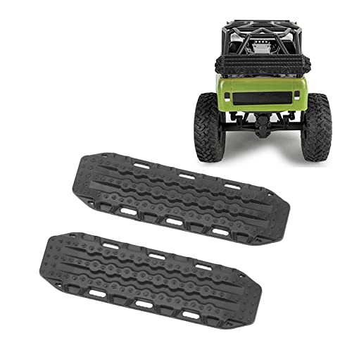equlup RC Car Escape Board, 1 Paar 68x20x3,5 mm Plastik -Fluchtplatte Sandleiter Nicht -Slip -Board -Simulationsdekoration für 1/18 1/24 Axial SCX24 RC Car (Schwarz) von equlup