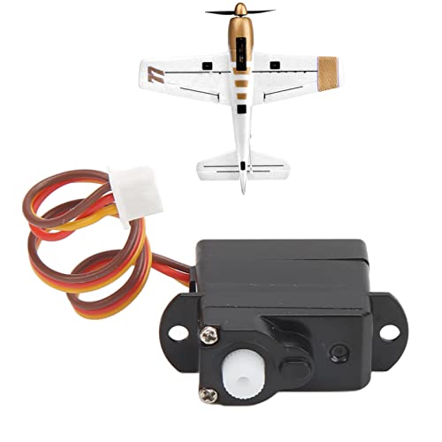 equlup RC -Flugzeuglenker Lenkservo, 4G / 0,1 Unzen Lenkausrüstung Servo Schwarz RC Flugzeug Ersatzlenkservo für Wltoys xk a 250 a 260 von equlup