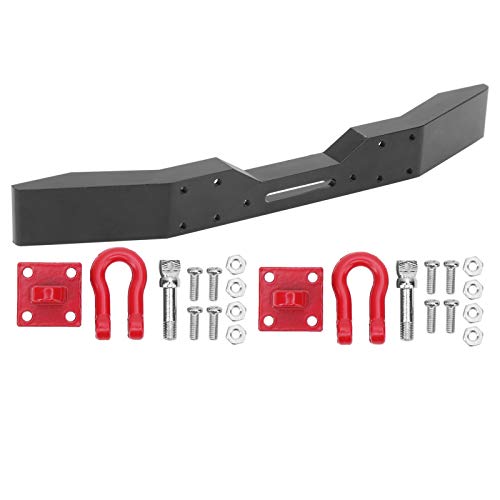 equlup RC Front Stoßstange, 13,5 x 2,5 cm/5,3x1in CNC Aluminiumlegierung vordere Stoßstange Track -Anhänger -Halterungen DIY für WPL B14 B16 1/16 RC -Auto -Upgrade -Teile (Schwarz) von equlup