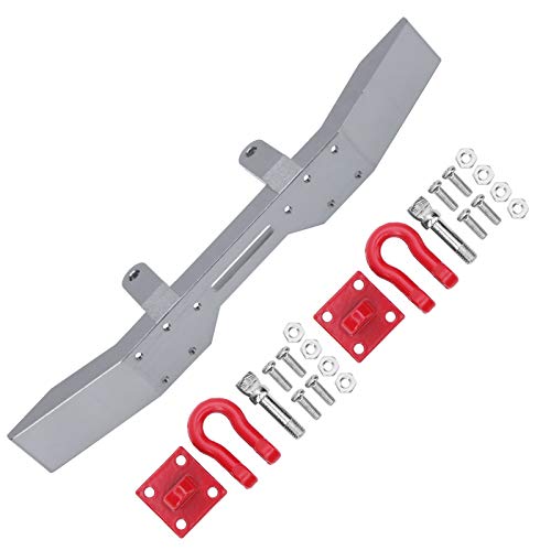 equlup RC Front Stoßstange, 13,5 x 2,5 cm/5,3x1in CNC Aluminiumlegierung vordere Stoßstange Track -Anhänger -Halterungen DIY für WPL B14 B16 1/16 RC -Auto -Upgrade -Teile (Silber) von equlup