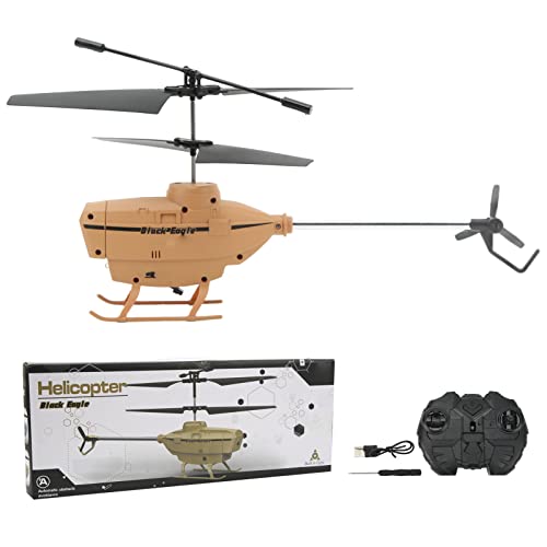 equlup RC -Hubschrauber, 2,5Ch RC Automatische Hindernisvermeidung Fernbedienung Flugzeugspielzeug Realistische Simulation Erfahrung Spielzeug mit Gyroskop für Kinder Erwachsene (Khaki) von equlup