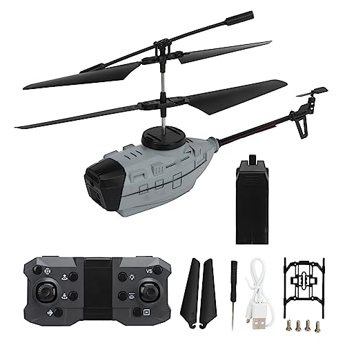equlup RC-Hubschrauber, 4k Dual Camera HD Luftfotografie Spielzeug Fernbedienung Hubschrauber RC Flug für Jungen ErwachseneGeschenk, 80-100m Flughöhe (Einzelbatterie) von equlup