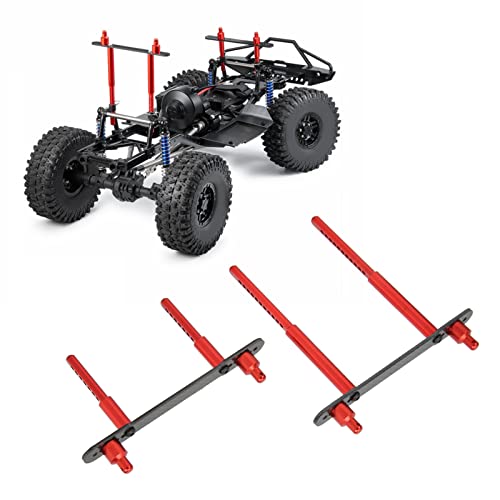 equlup RC -Karosserie -Post -Montierungen, Aluminiumlegierung RC -Schalensäulen vorderer Heckmontagepfosten für axiale SCX10 90046 90047 1/10 Auto Crawler Accessoires (Rot) von equlup