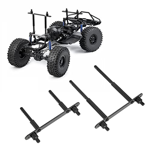 equlup RC -Karosserie -Post -Montierungen, Aluminiumlegierung RC -Schalensäulen vorderer Heckmontagepfosten für axiale SCX10 90046 90047 1/10 Auto Crawler Accessoires (Schwarz) von equlup