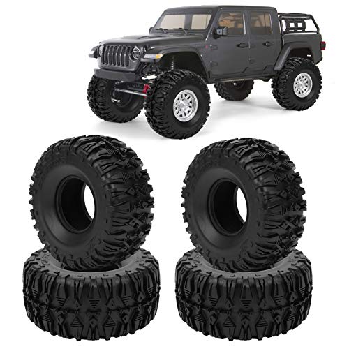 equlup RC-Radreifen, 4pcs Stoßdämpfungsreifen 2.2 Zoll Gummi-Explosionspräventionsreifen für SCX10 D90 1/10 Fernbedienungsauto und andere 2,2-Zoll von equlup