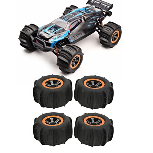 equlup RC -Reifen, 4pcs Multifunktion RC Strandrad Water Proof Gummi 108 mm 4,25 Zoll Durchmesser Fernbedienungsfahrzeugrad Rims für 1/12 1/10 Rennwagen von equlup