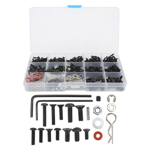 equlup RC -Schraubenkit, 522PCS Mehrere Größen hohe Härte Klarfäden -Schrauben Sortiment mit Aufbewahrungsbox für 1/8 1/10 RC Cars Trucks Crawler Crawler equlup RC -Schraubenkit, 522PCS Mehrere Größen hohe Härte Klarfäden -Schrauben Sortiment mit Aufbewahrungsbox für 1/8 1/10 RC Cars Trucks Crawler Crawler von equlup