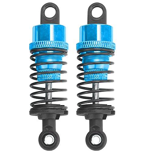 equlup RC Shockabsorber, 2 STK 65 mm RC -Metall -Stoßdämpfer Einstellbare Hochfestigkeit Öldämpfer für Schrägstrich 2WD/HPI (Blau) von equlup
